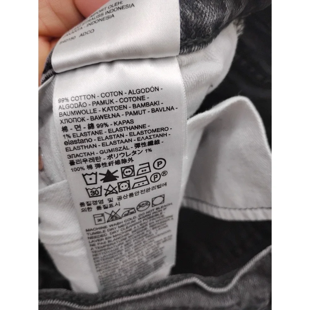 Levi's 514 Straight Fit Jeans Mens 34x34 Cotton Black Solid ( Measures 32x32)